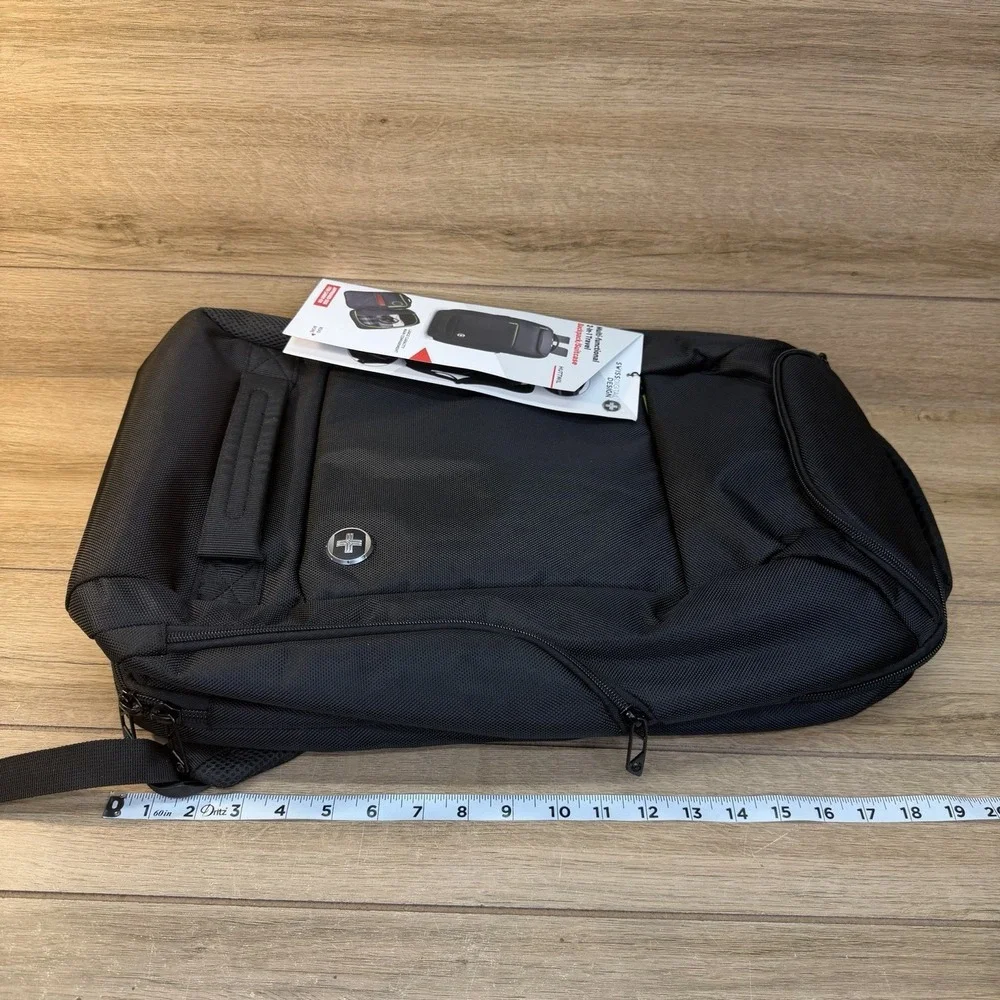 Swissdigital Design Business Travel Backpack Carry On Suitcase 2-in-1 NWT